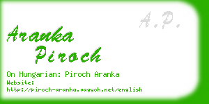 aranka piroch business card